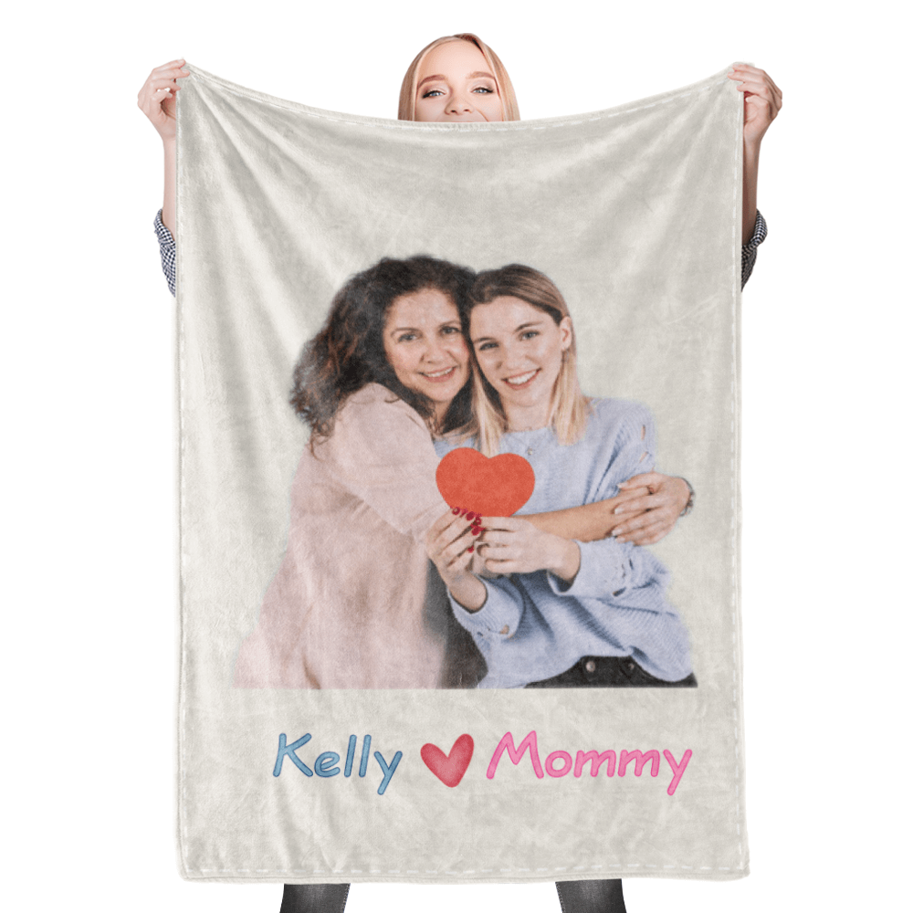 Personalized Photo Blanket Mother's Day Custom Blanket Best Mom Mother's Day Gifts