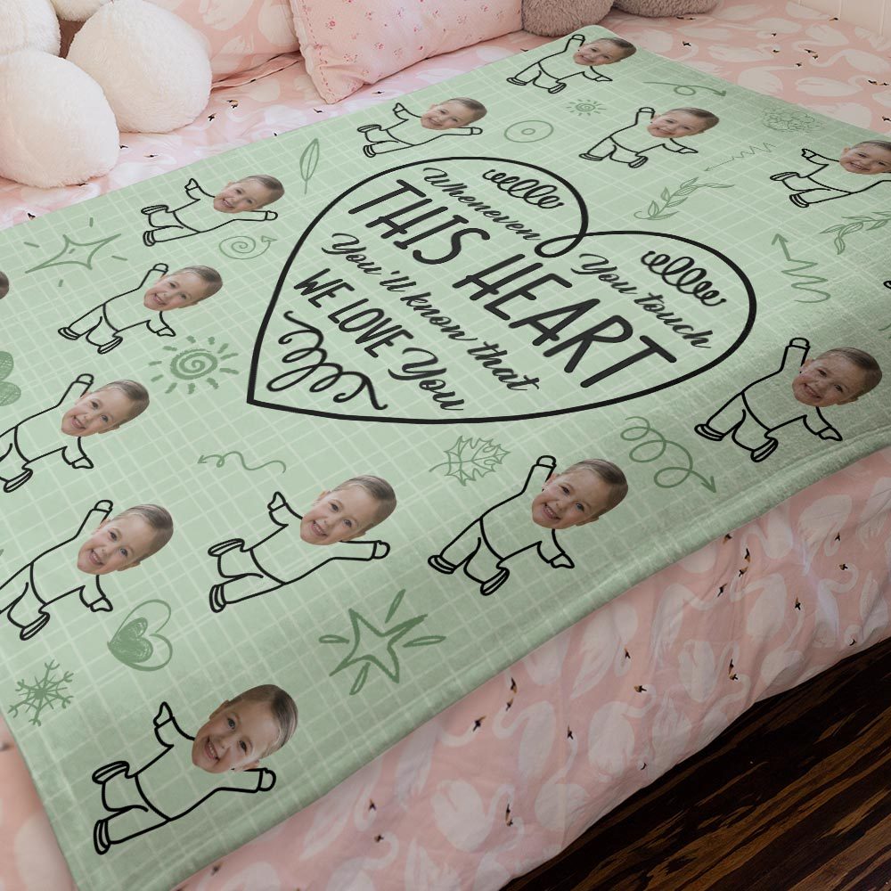 Father's Day Custom Face Blanket Love You Gifts for Dad