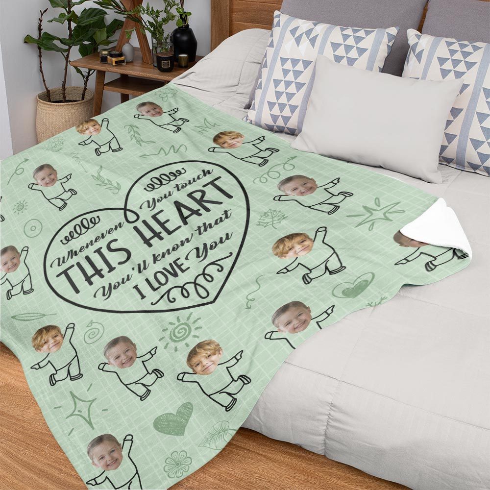 Father's Day Custom Face Blanket Love You Gifts for Dad
