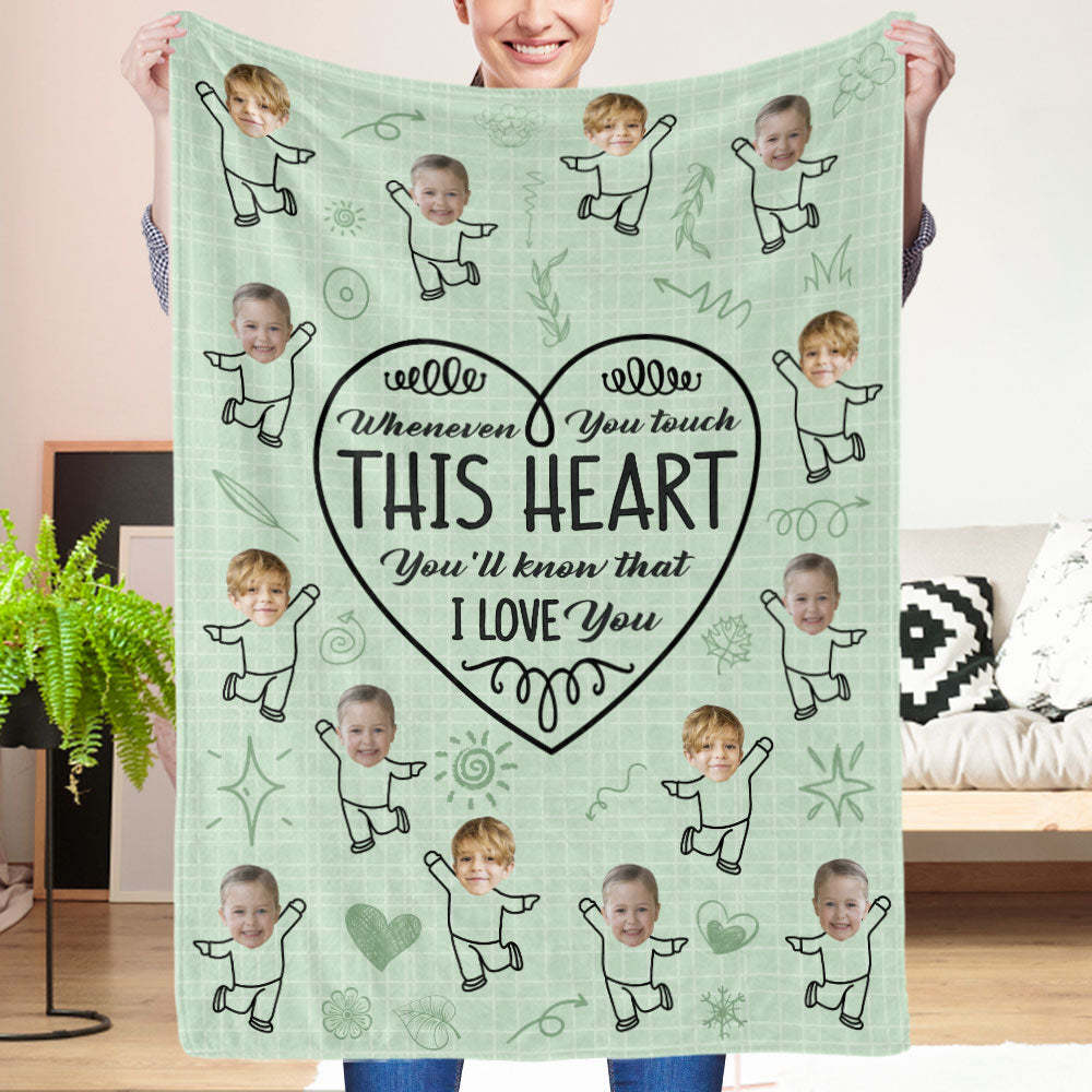 Father's Day Custom Face Blanket Love You Gifts for Dad