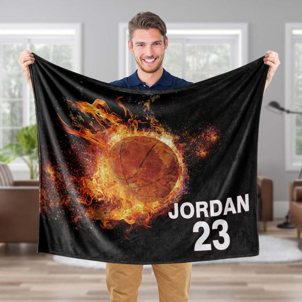 Personalized Blanket Unique Basketball Gifts Personalized Basketball Blanker Custom Name Blanket Basketball Fans Gifts