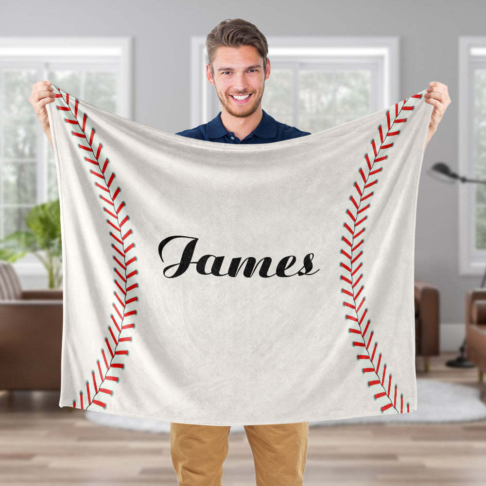 Personalized Name Blanket Custom Blanket Gifts Baseball Fans Gifts Custom Your Baseball Gifts