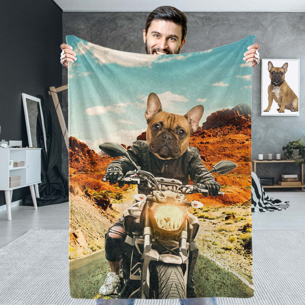 Custom Dog Blanket Harley Wooderson Personalized Dog Poster Gifts for Pet Lovers