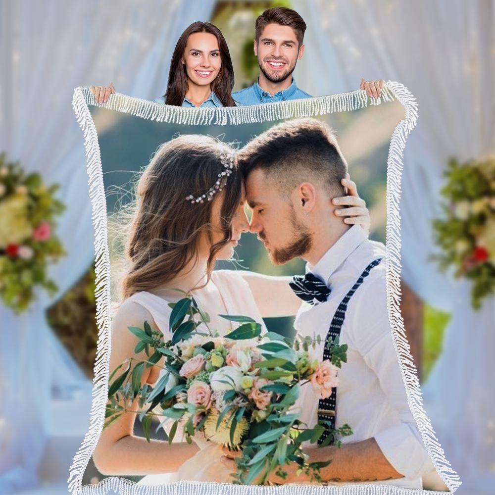 Christmas Gifts Personalized Photo Blanket Couple Blanket Wedding Picture Custom Blanket Best Gift For Her