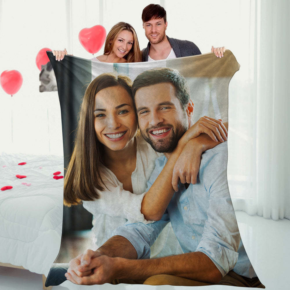 Gift For Wife Photo Blanket Custom Blanket Wedding Blankets Personalized Photo Blanket