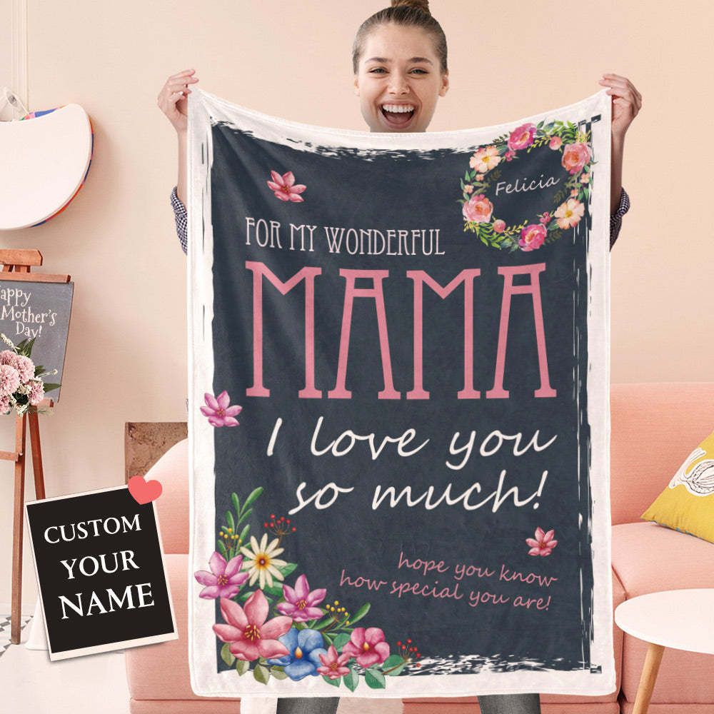 Mother's Day Gift Custom Blanket for Mom Personalized Mothers Day Blanket