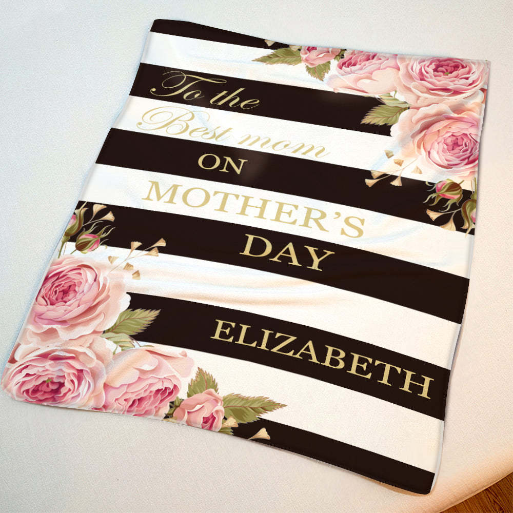 Mother's Day Blanket Gift Custom Name Blanket for Best Mom