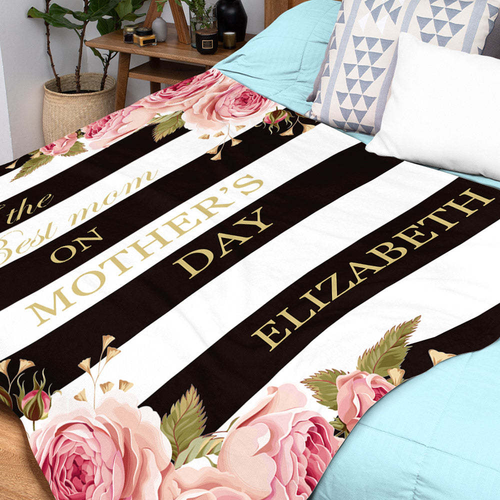 Mother's Day Blanket Gift Custom Name Blanket for Best Mom