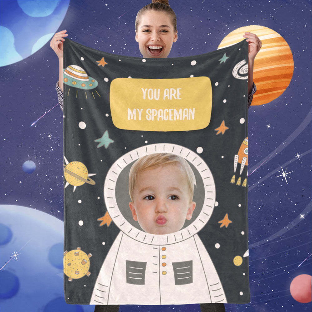 Personalized  Face Blanket Gift, You Are My Spaceman, Best Gift For Space Lover