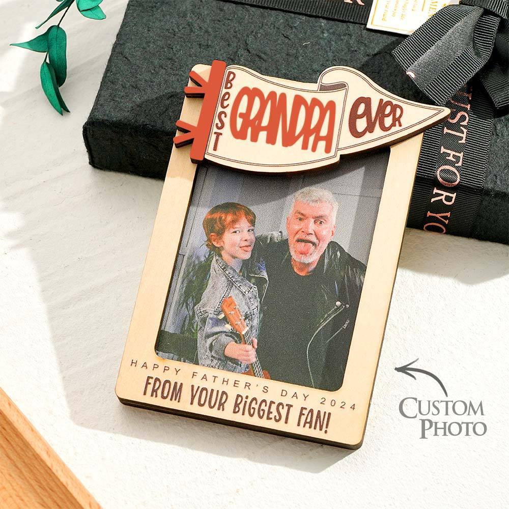 Father's Day Gift Fridge Photo Magnet,, Gift for Dad, Father’s Day, Car Visor Clip, Personalized Picture Frame, Car Visor Clip, Grandparent