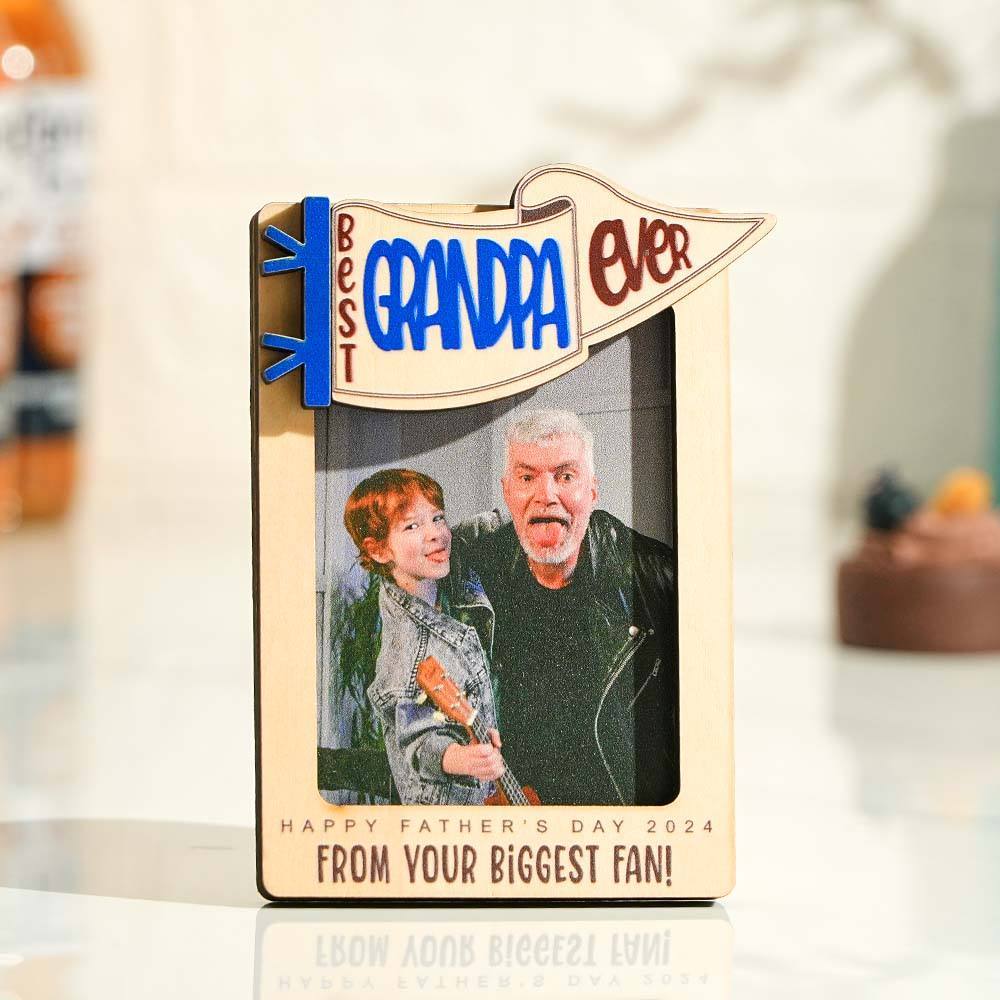 Father's Day Gift Fridge Photo Magnet,, Gift for Dad, Father’s Day, Car Visor Clip, Personalized Picture Frame, Car Visor Clip, Grandparent