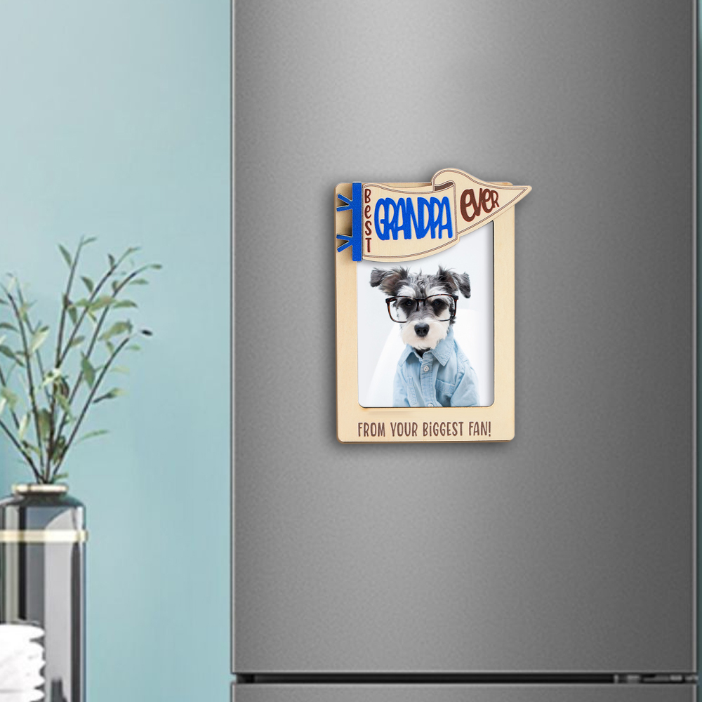 Personalized Picture Frame Fridge Photo Magnet Gift for Pet Lovers