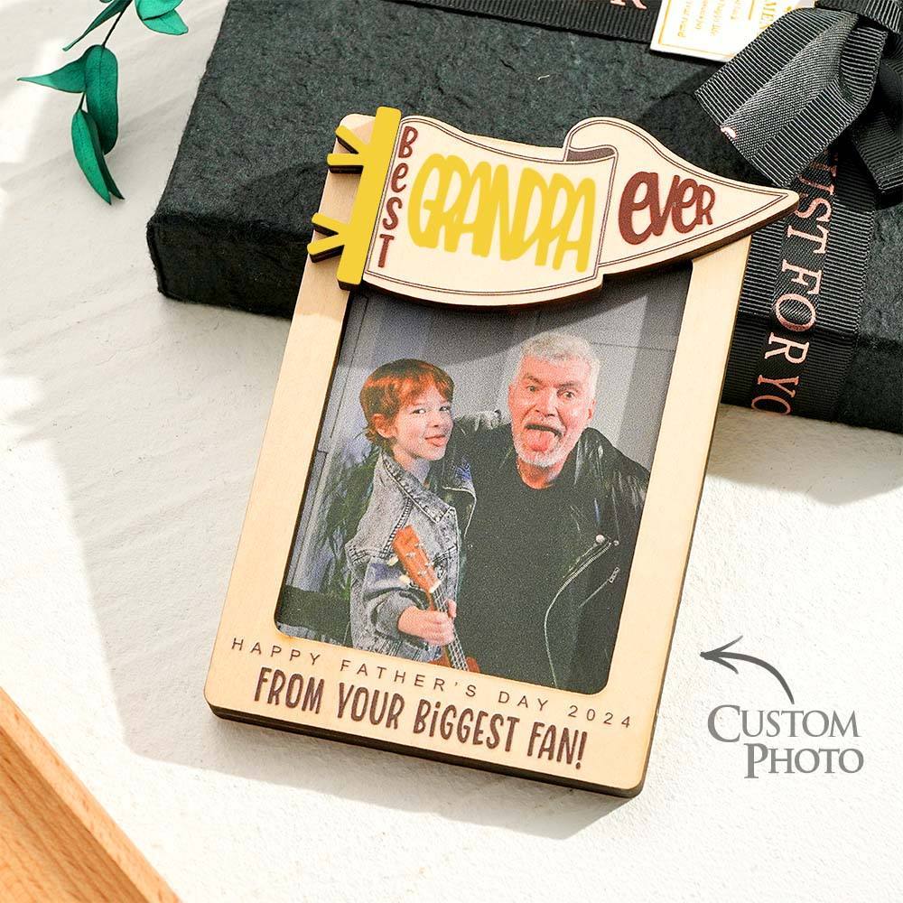 Father's Day Gift Fridge Photo Magnet,, Gift for Dad, Father��s Day, Car Visor Clip, Personalized Picture Frame, Car Visor Clip, Grandparent