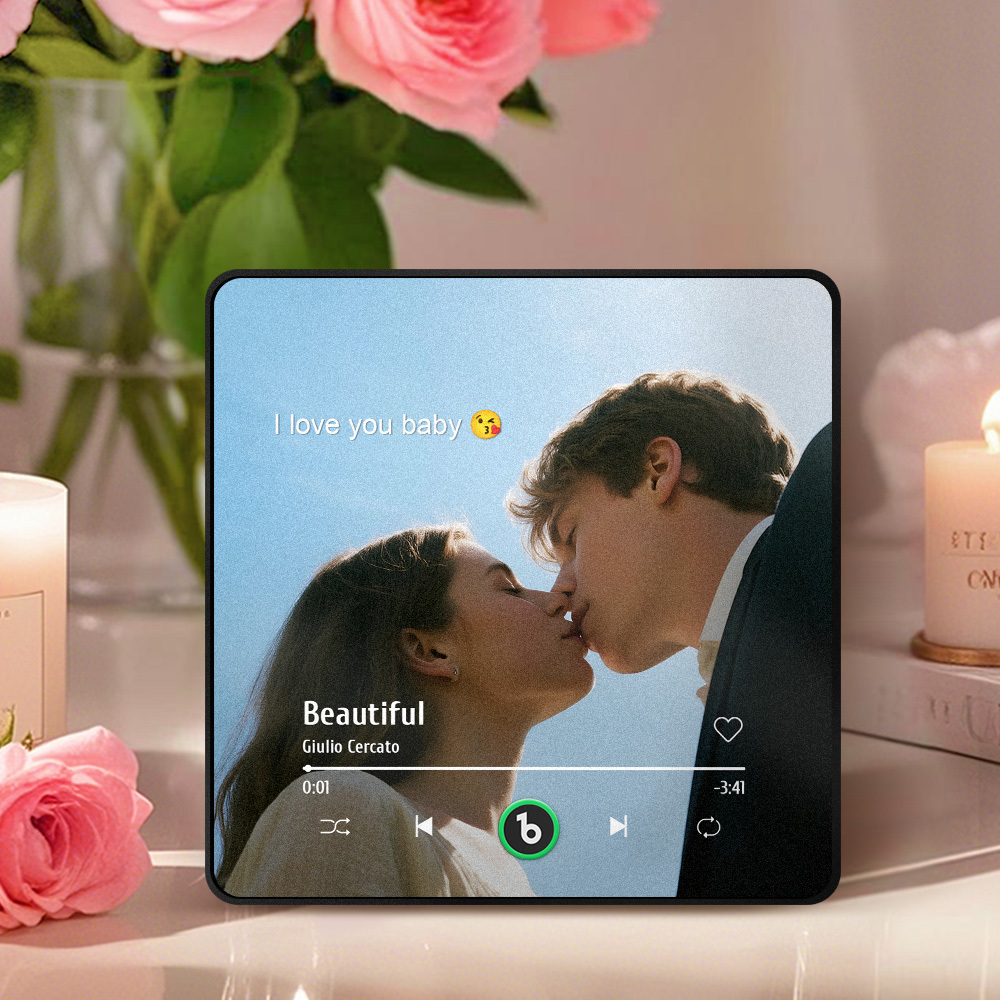 Custom Music Gift Fridge Magnet Custom Photo Music Box Music Box Play Song Valentine Gift For Her Photo Music Magnet Anniversary Gifts for Couple - Get Photo Blanket