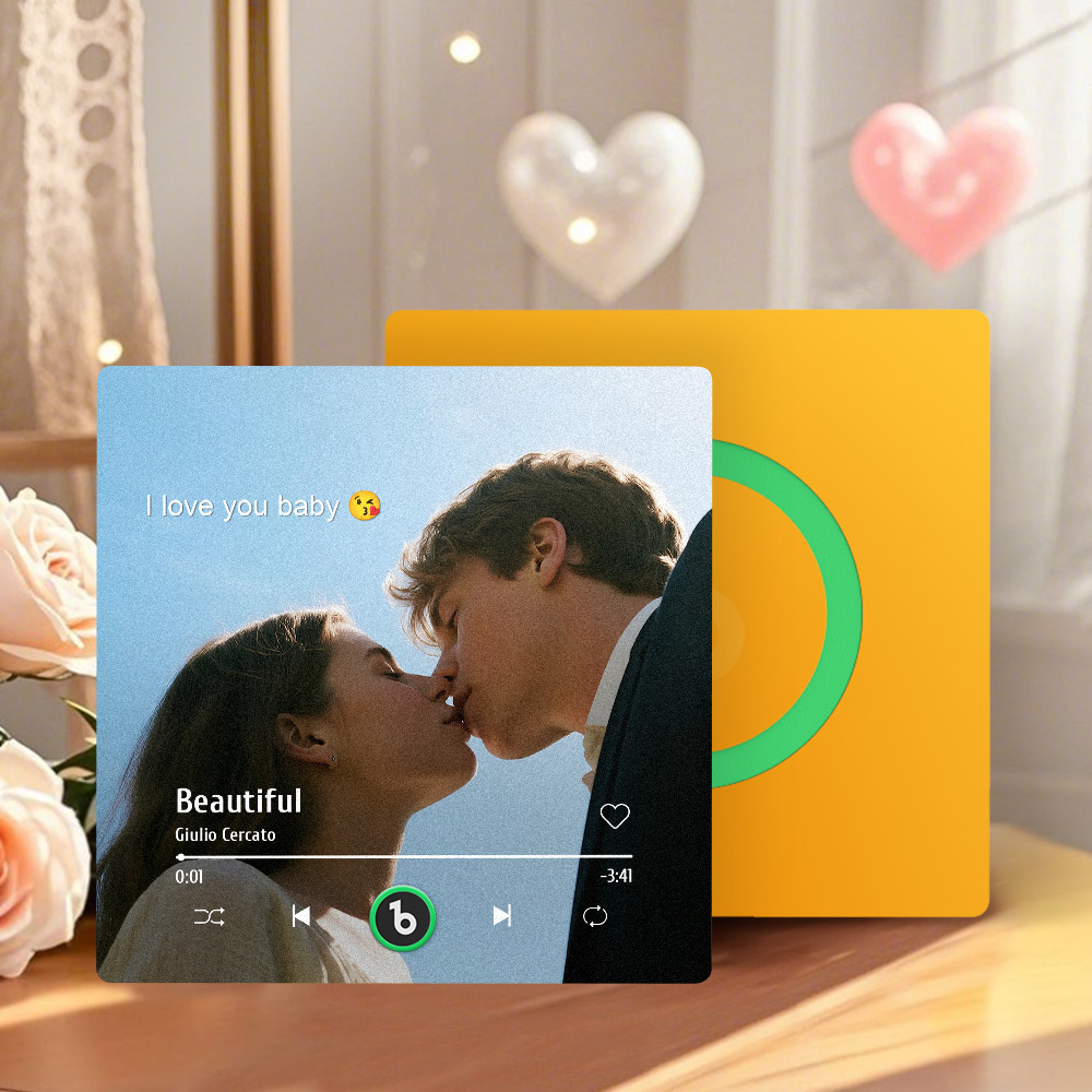 Custom Music Gift Fridge Magnet Custom Photo Music Box Music Box Play Song Valentine Gift For Her Photo Music Magnet Anniversary Gifts for Couple - Get Photo Blanket