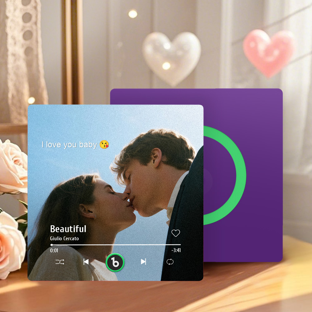 Custom Music Gift Fridge Magnet Custom Photo Music Box Music Box Play Song Valentine Gift For Her Photo Music Magnet Anniversary Gifts for Couple - Get Photo Blanket