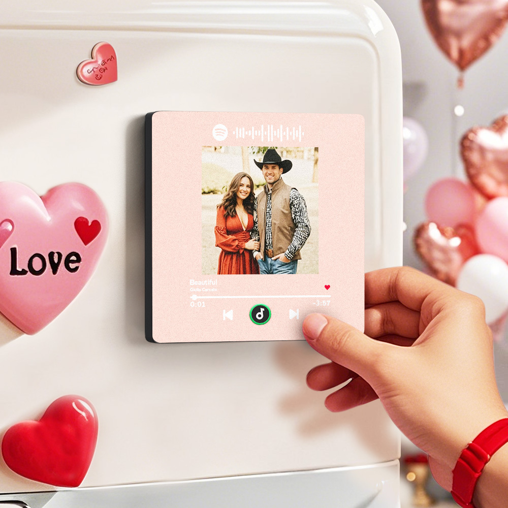 Personalized Album Fridge Magnet Upgrade Custom Music Fridge Magnet Can Play Songs Creative Valentine's Day Gifts