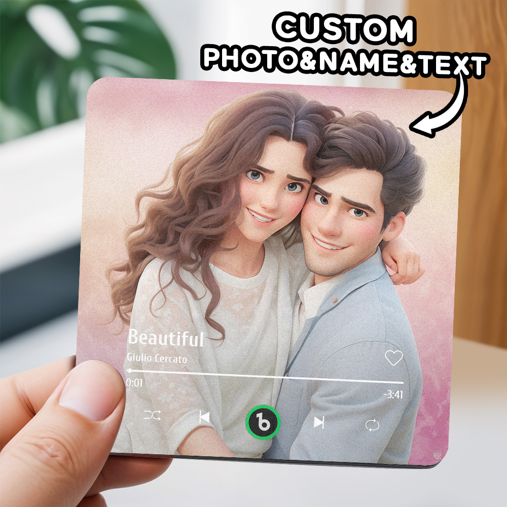 Custom Cartoon Couple Refrigerator Magnet Stickers Gifts for Her