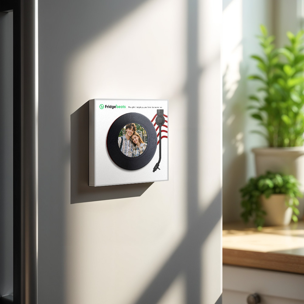 Custom Music and Photo Fridge Magnet NFC Song Fridge Magnets Valentine's Day Gifts - Get Photo Blanket