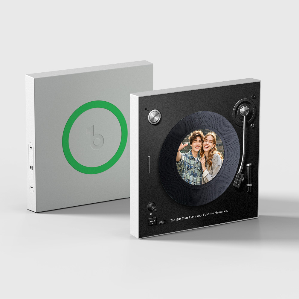 Custom Music And Photo Fridge Magnet Personalized Record Fridge Magnet Valentine's Gift for Couple - Get Photo Blanket