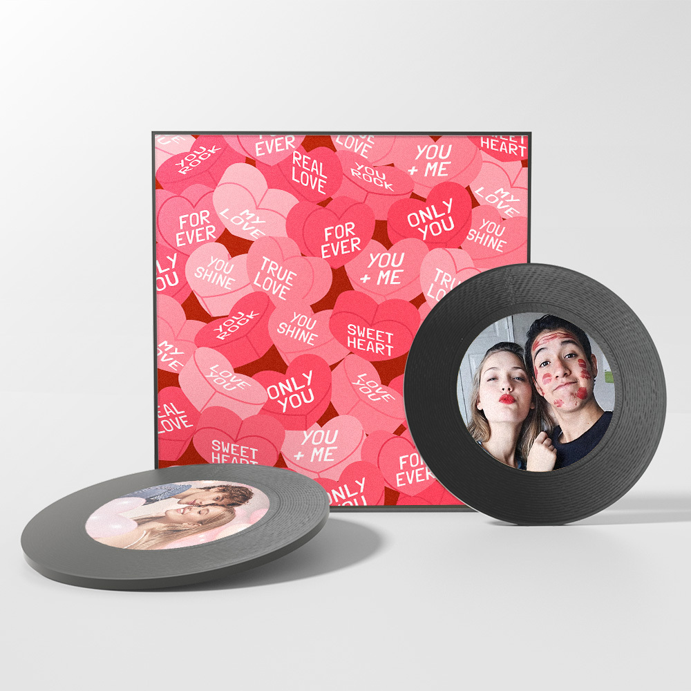 Custom Music And Photo Fridge Magnet Supports NFC Functionality Heart Fridge Magnet Valentine's Gift - Get Photo Blanket