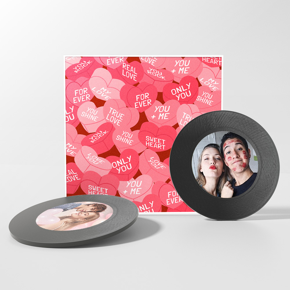 Custom Music And Photo Fridge Magnet Supports NFC Functionality Heart Fridge Magnet Valentine's Gift - Get Photo Blanket