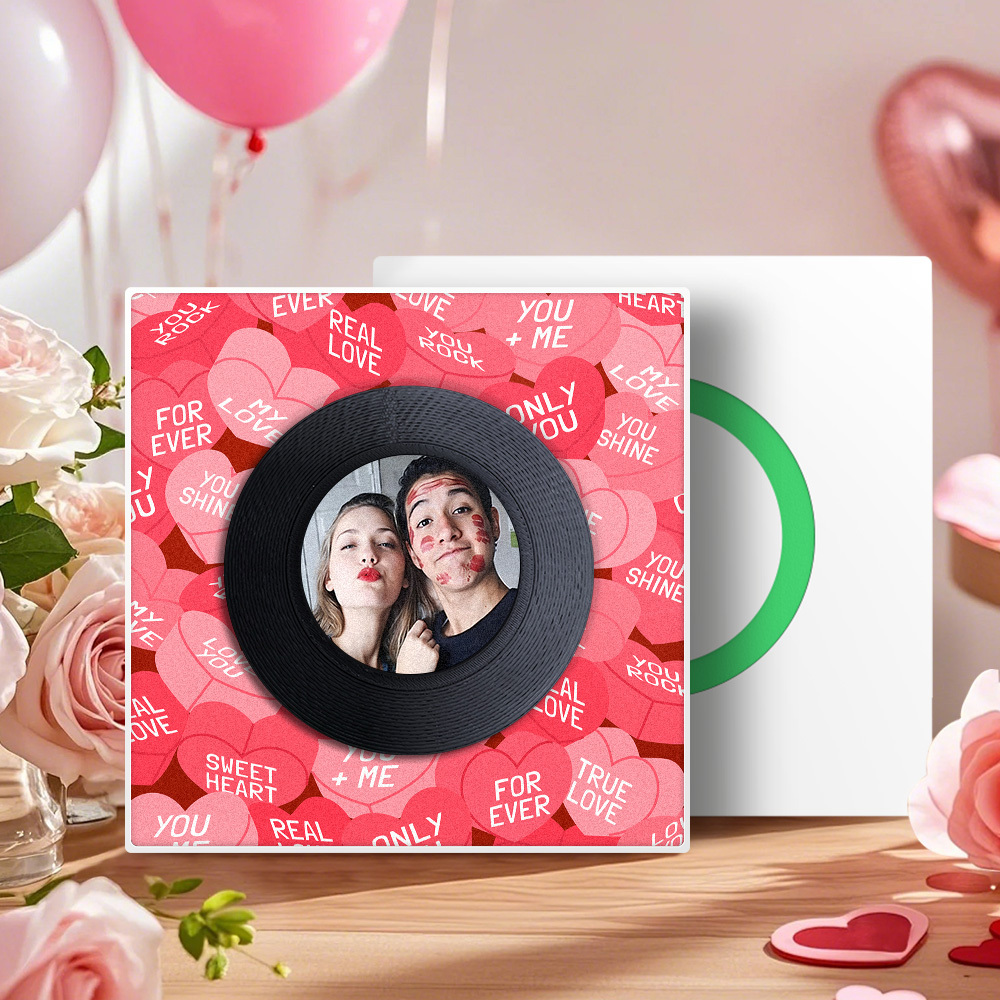 Custom Music And Photo Fridge Magnet Supports NFC Functionality Heart Fridge Magnet Valentine's Gift - Get Photo Blanket