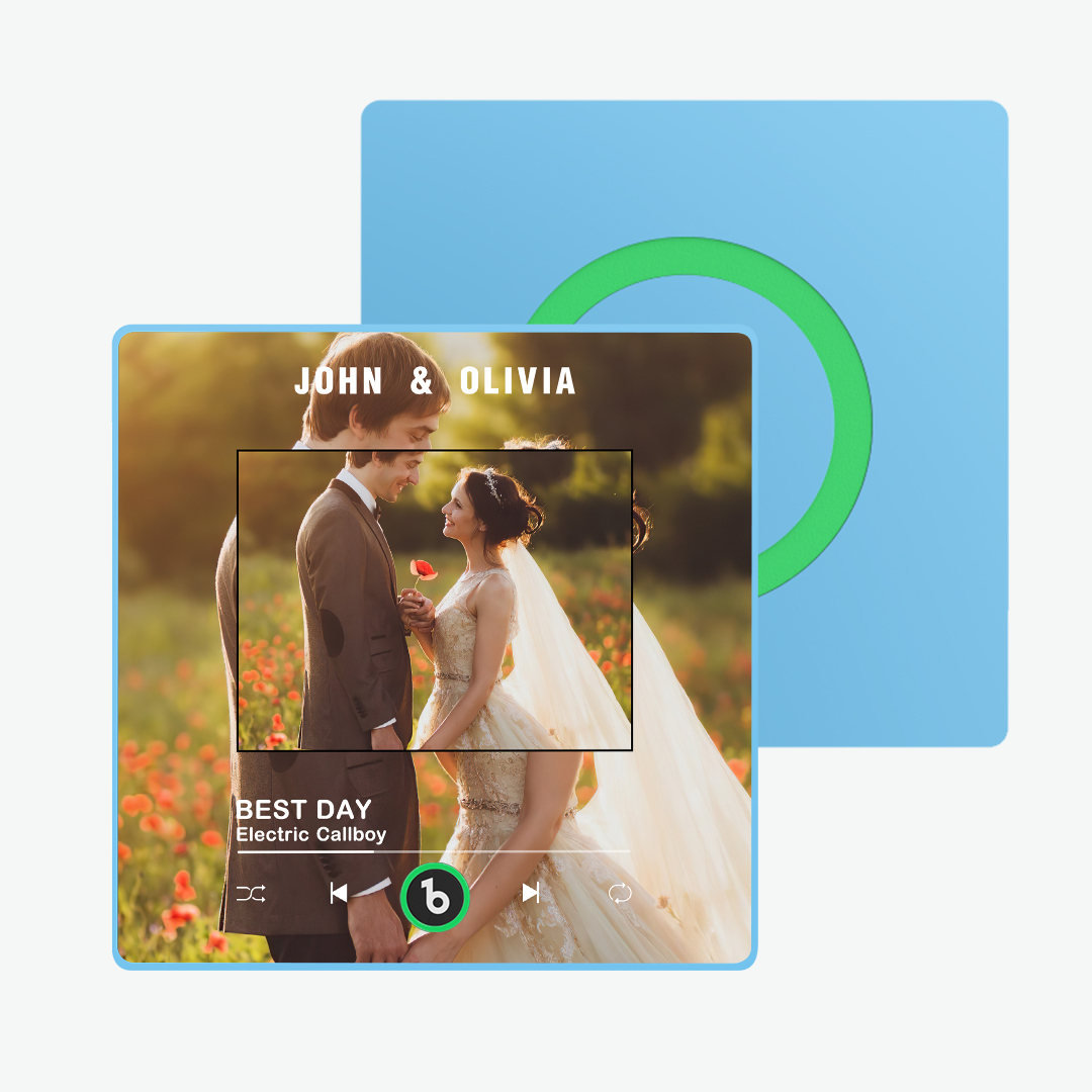 Custom Music Fridge Magnet Album Fridge Magnet with Colorful Frame Wedding Gifts - Get Photo Blanket