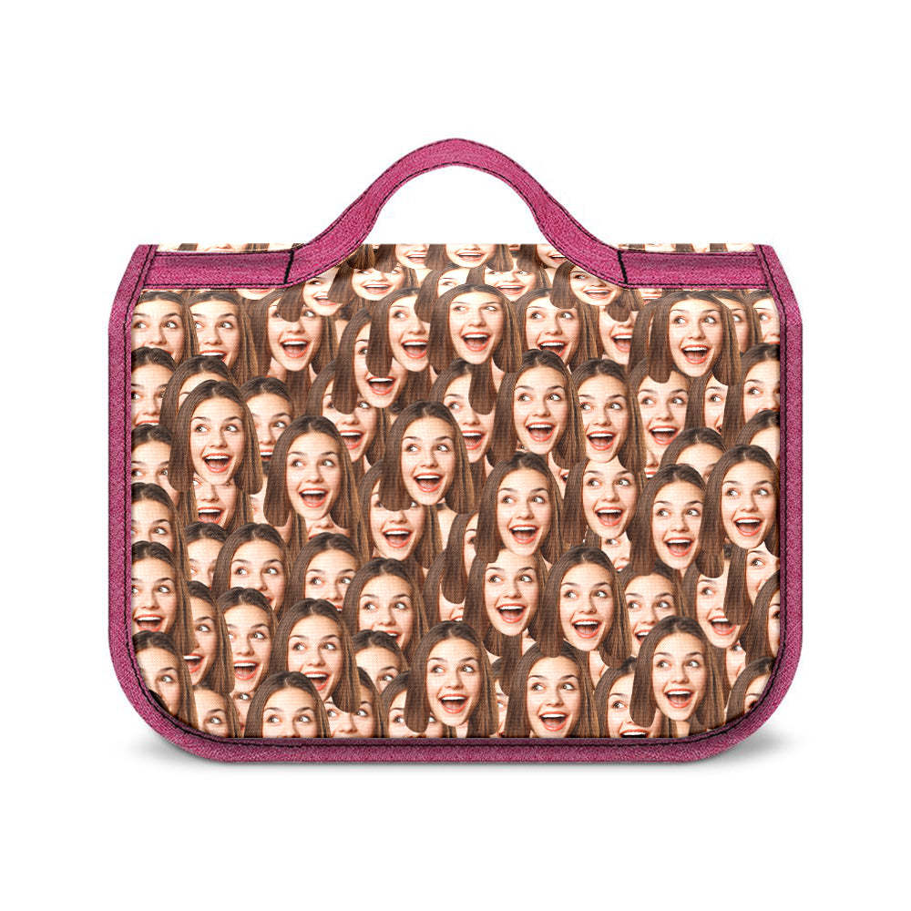 Custom Face Hanging Toiletry Bag Personalized Cosmetic Makeup Travel Organizer for Men and Women - Get Photo Blanket