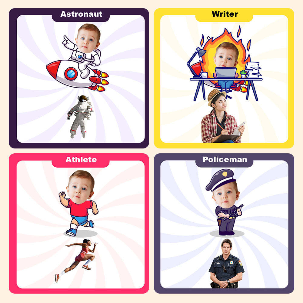 Baby's First Food Book Custom Name and Face Gifts for Baby - Get Photo Blanket