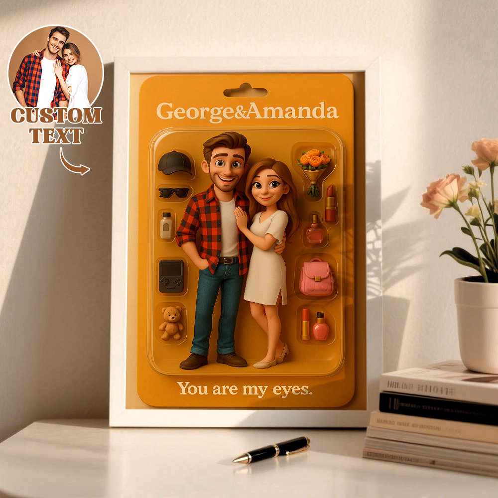 Custom Starter Pack Portrait, Personalized Portrait 3D Blister Toy Art, Custom Action Figure - Get Photo Blanket