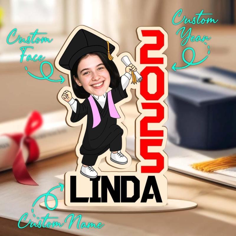 Graduation Gift, Custom Face Photo Graduation Acrylic Standing, College Graduation Gift 2025, High School College Graduate, Senior Gifts