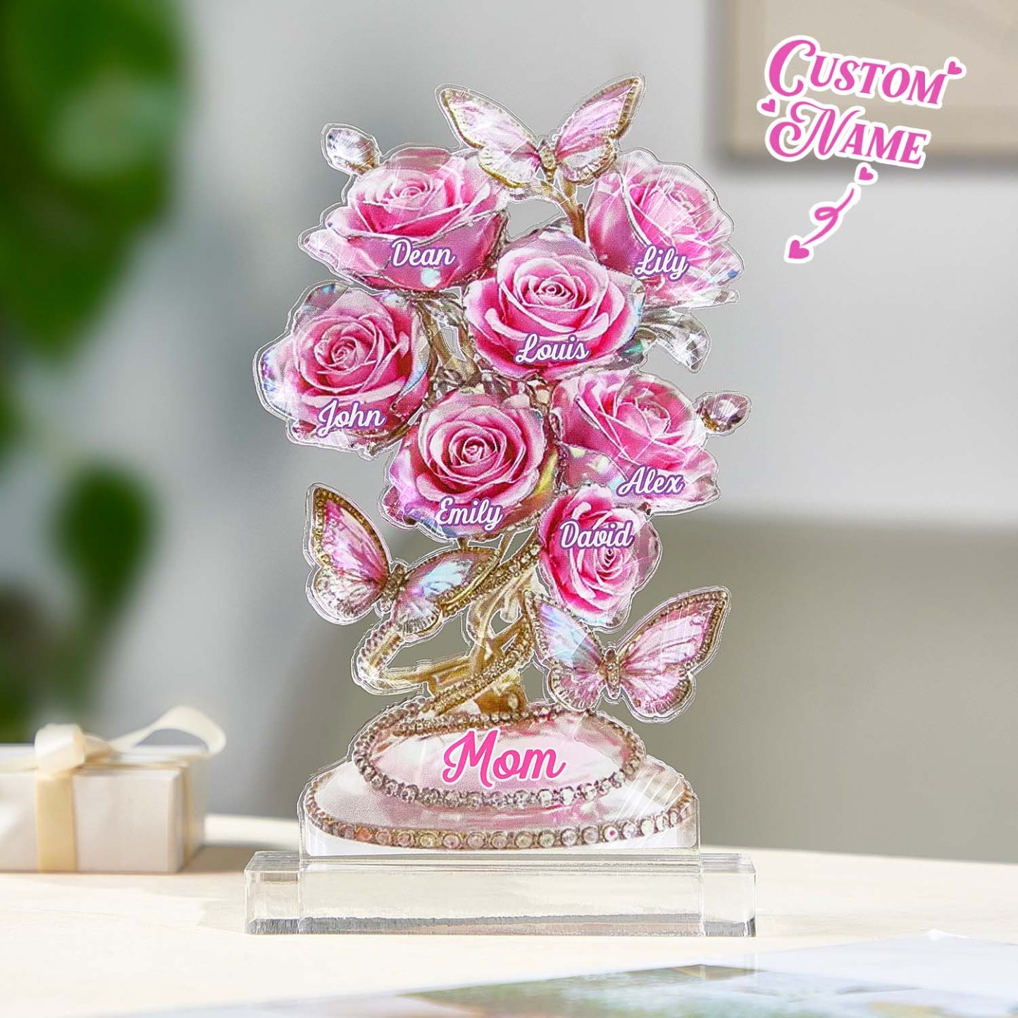 My Garden Gift For Mom, Grandma - Personalized Mother Custom Shaped Acrylic Plaque