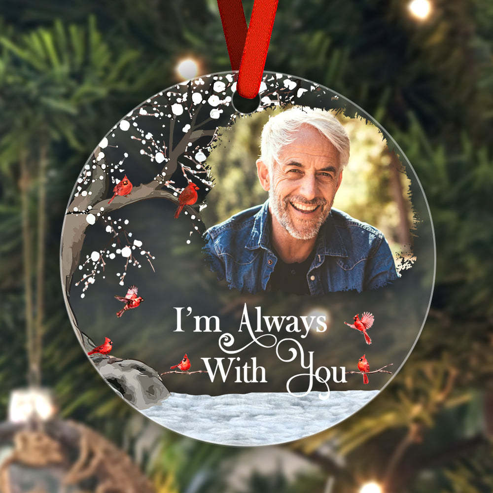 Personalized Memorial Ornament with Photo Christmas Ornament Memorial Gift for Family or Friends - Get Photo Blanket