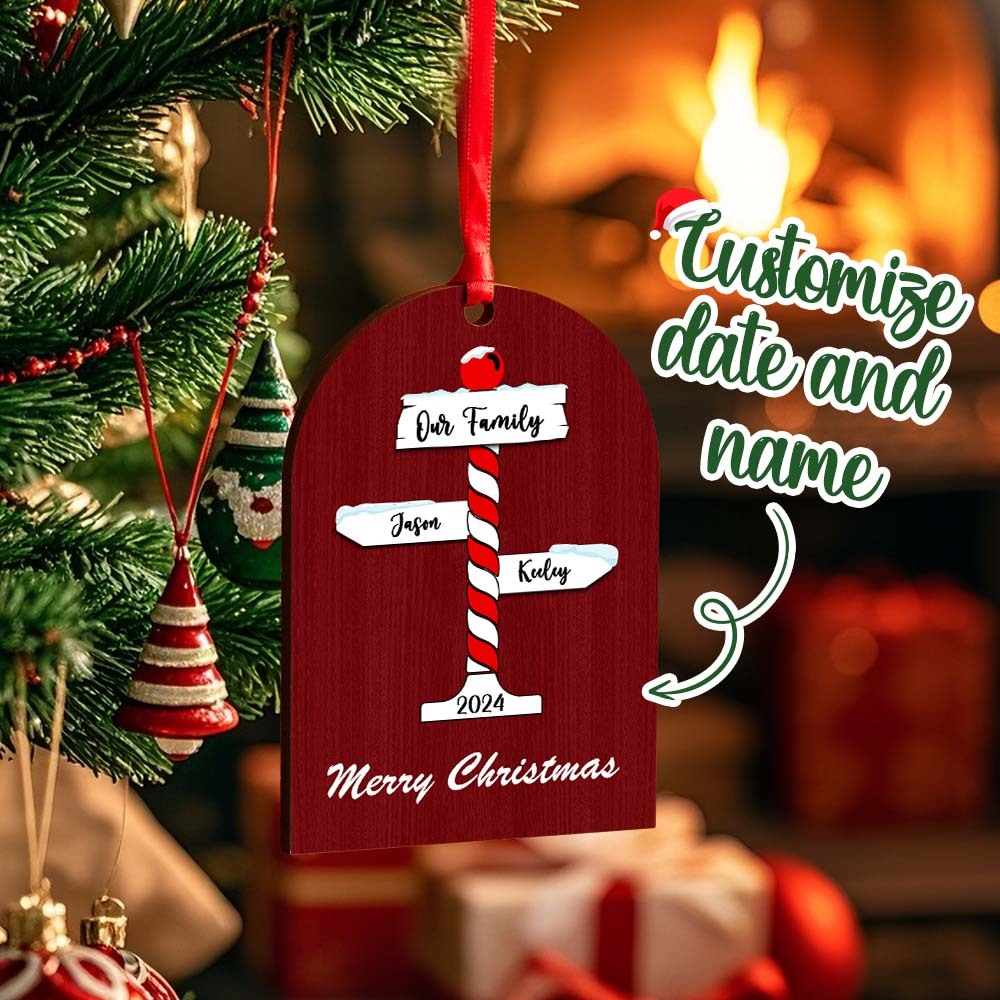 Personalized Family Christmas Ornaments with Family Name Ornament for Christmas Gift - Get Photo Blanket