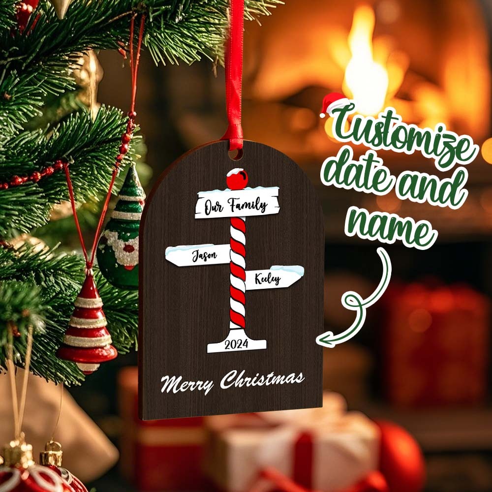 Personalized Family Christmas Ornaments with Family Name Ornament for Christmas Gift - Get Photo Blanket