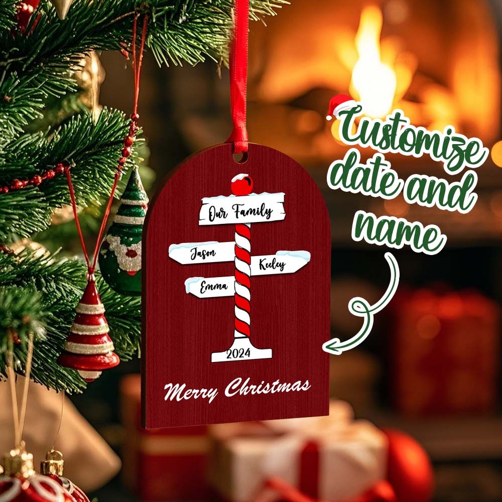 Personalized Family Christmas Ornaments with Family Name Ornament for Christmas Gift - Get Photo Blanket