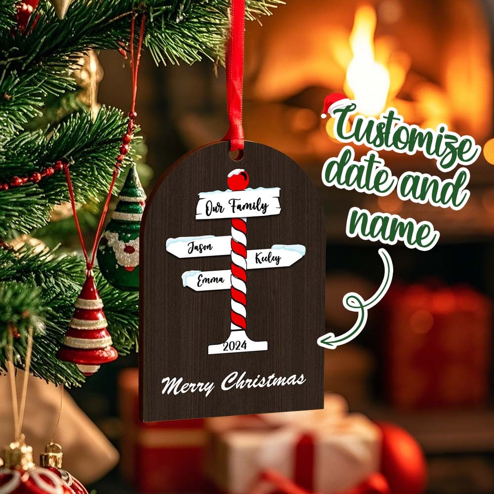 Personalized Family Christmas Ornaments with Family Name Ornament for Christmas Gift - Get Photo Blanket