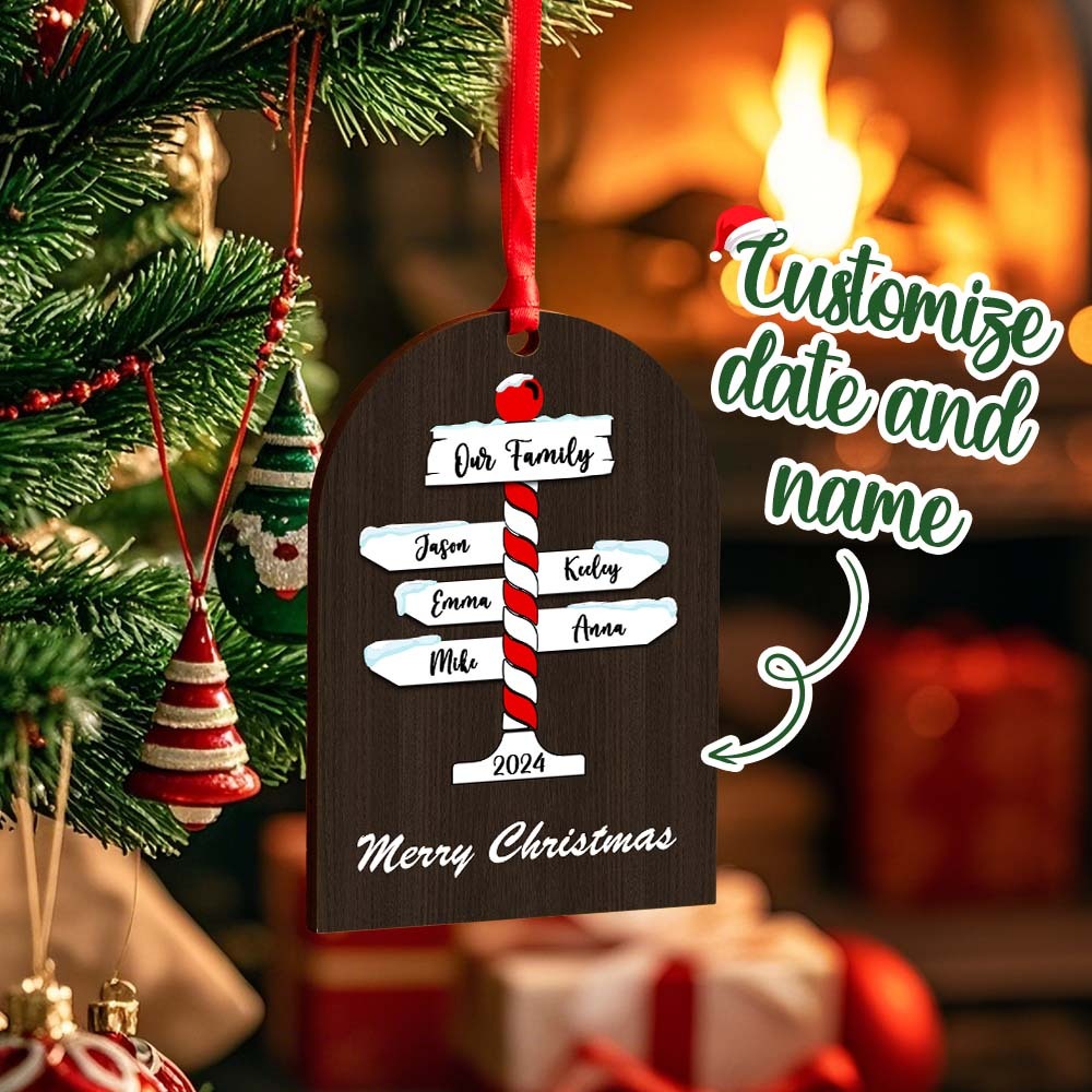 Personalized Family Christmas Ornaments with Family Name Ornament for Christmas Gift - Get Photo Blanket