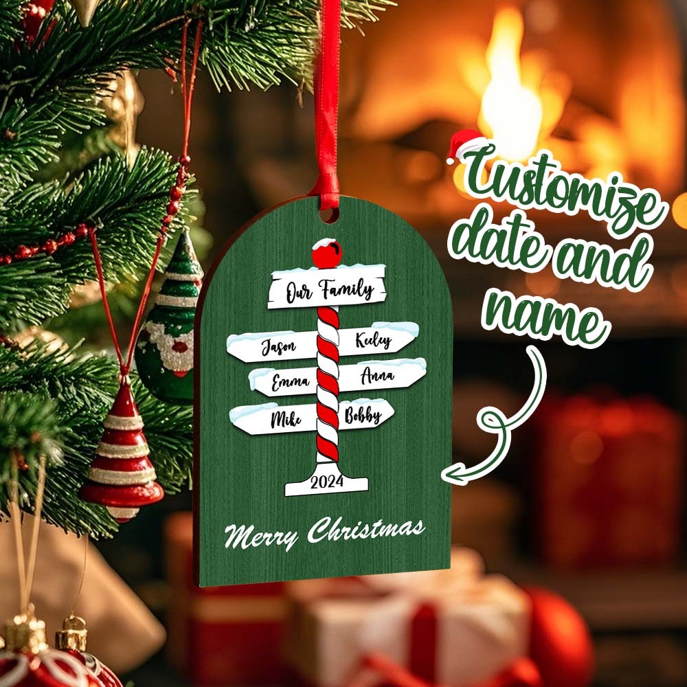 Personalized Family Christmas Ornaments with Family Name Ornament for Christmas Gift - Get Photo Blanket