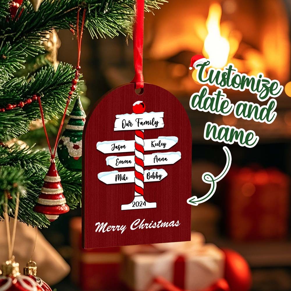 Personalized Family Christmas Ornaments with Family Name Ornament for Christmas Gift - Get Photo Blanket