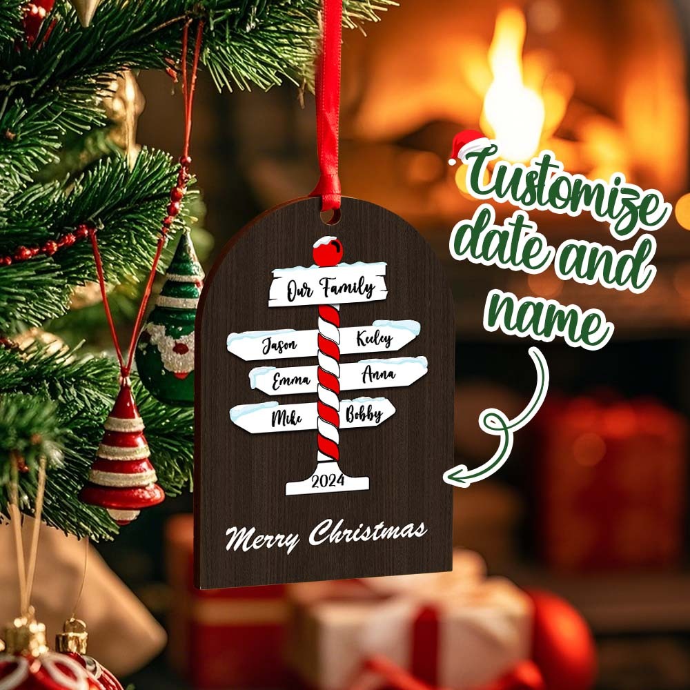 Personalized Family Christmas Ornaments with Family Name Ornament for Christmas Gift - Get Photo Blanket