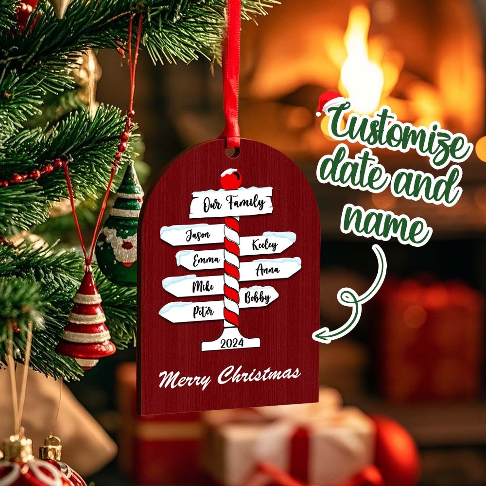 Personalized Family Christmas Ornaments with Family Name Ornament for Christmas Gift - Get Photo Blanket