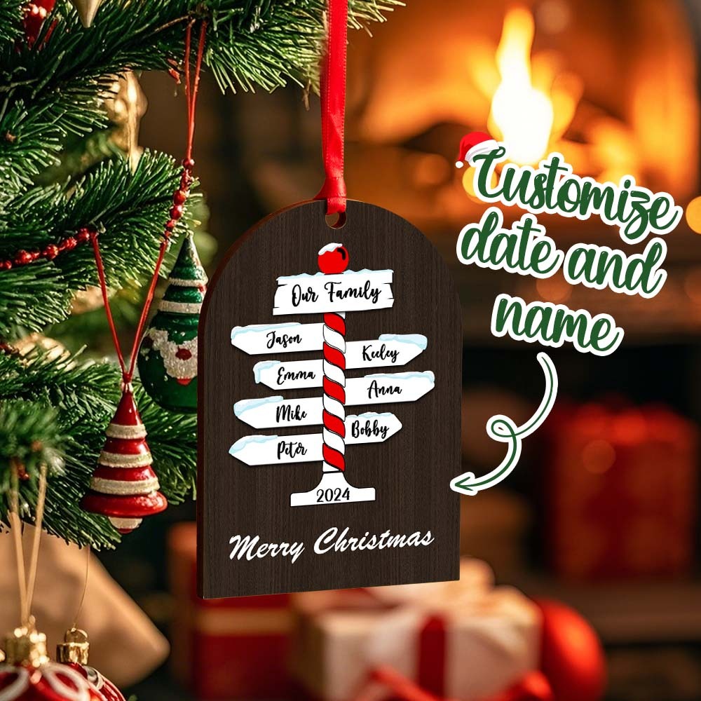 Personalized Family Christmas Ornaments with Family Name Ornament for Christmas Gift - Get Photo Blanket