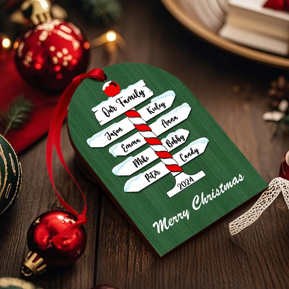 Personalized Family Christmas Ornaments with Family Name Ornament for Christmas Gift - Get Photo Blanket
