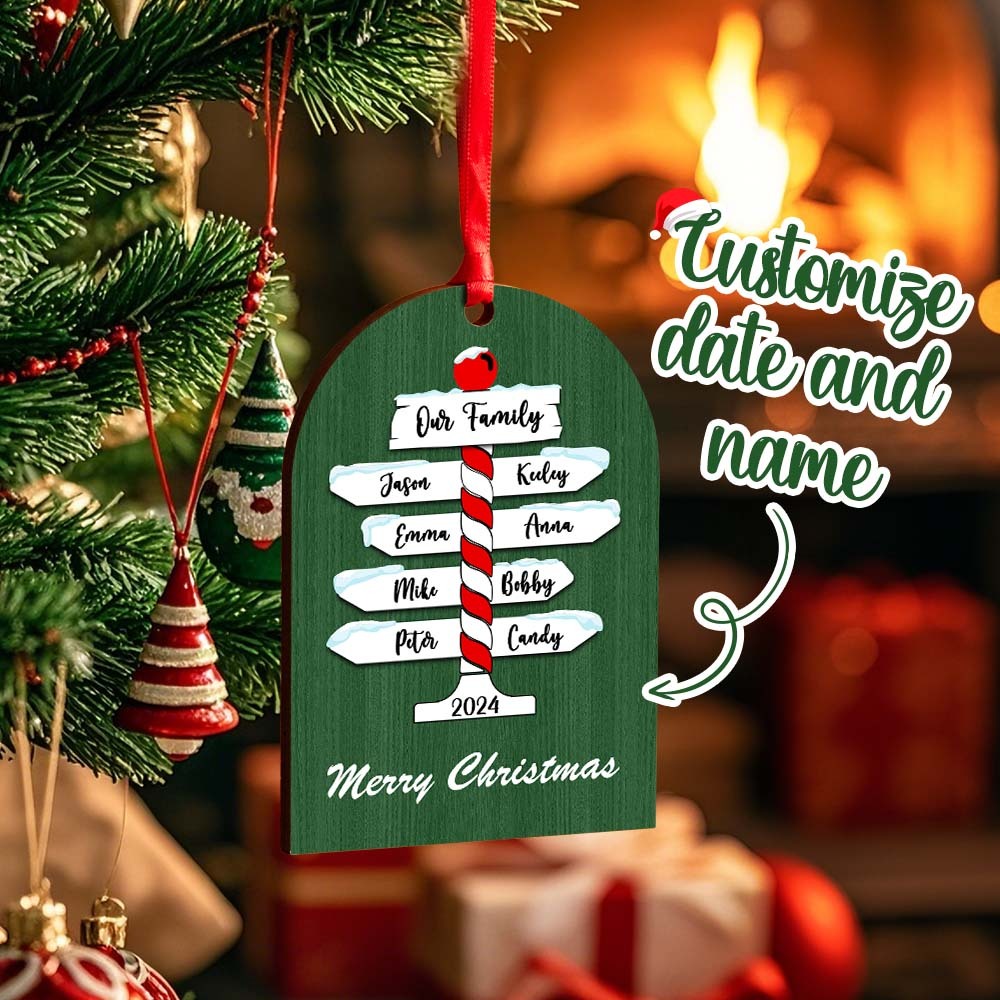 Personalized Family Christmas Ornaments with Family Name Ornament for Christmas Gift - Get Photo Blanket