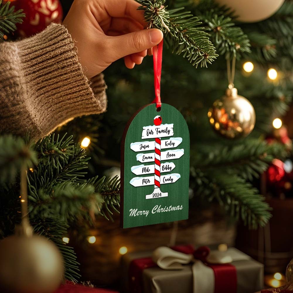 Personalized Family Christmas Ornaments with Family Name Ornament for Christmas Gift - Get Photo Blanket