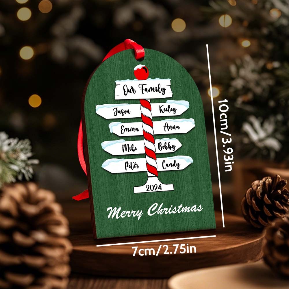 Personalized Family Christmas Ornaments with Family Name Ornament for Christmas Gift - Get Photo Blanket