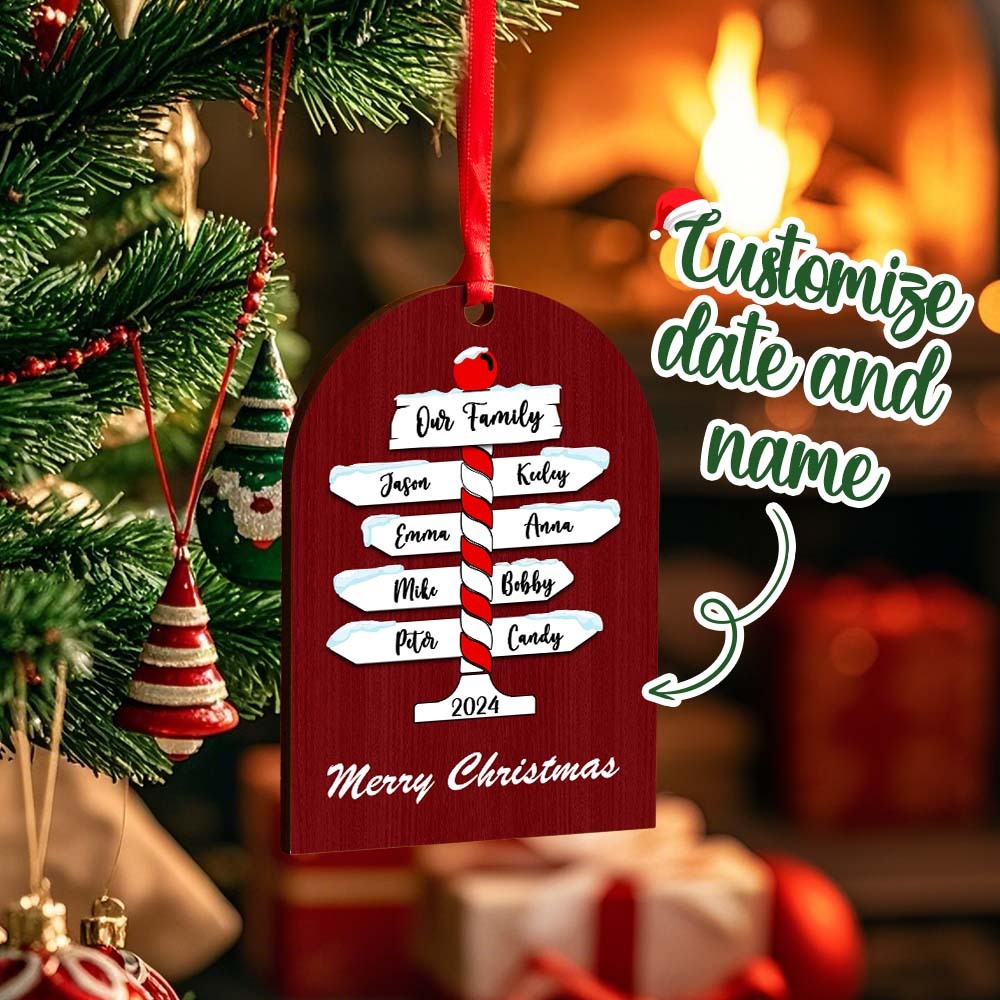 Personalized Family Christmas Ornaments with Family Name Ornament for Christmas Gift - Get Photo Blanket