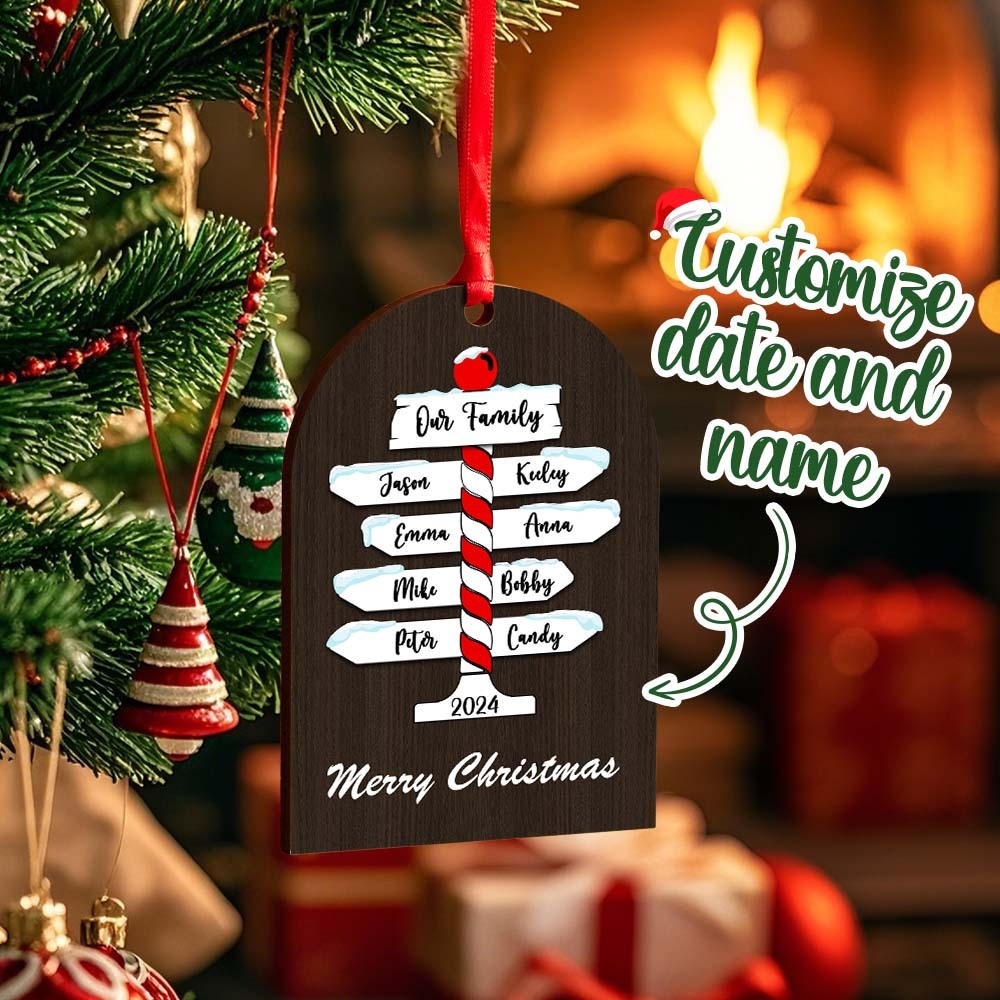 Personalized Family Christmas Ornaments with Family Name Ornament for Christmas Gift - Get Photo Blanket